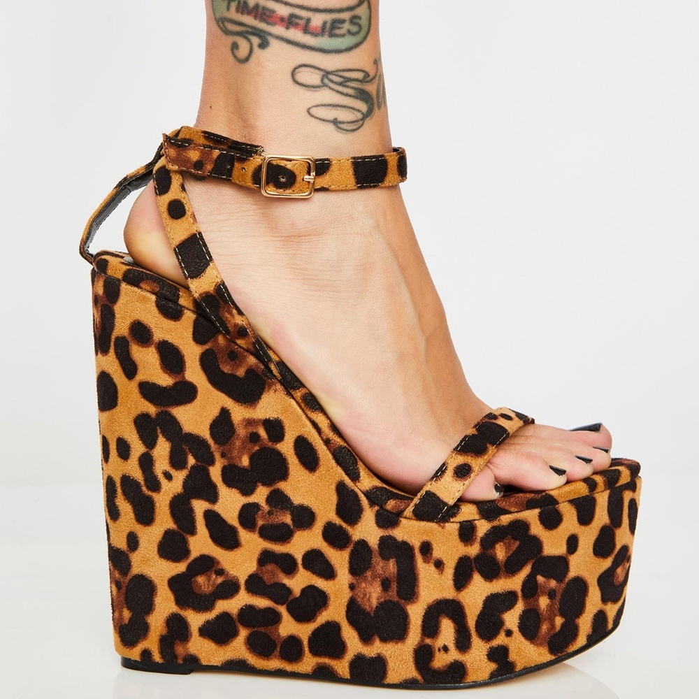 JUNGLE KITTY LEOPARD WEDGES